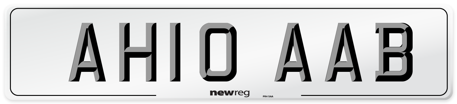 AH10 AAB Number Plate from New Reg